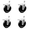 Service Caster 6 Inch Phenolic Swivel 10mm Threaded Stem Caster Set with Total Lock Brake SCC-TSTTL20S615-PHS-M1015-4 - alternate 2